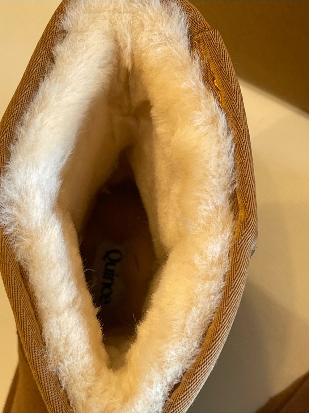 NIB QUINCE 💯 AUSTRALIAN SHEARLING MID-CALF SUEDE LEATHER BOOT PECAN SIZE 8 - Picture 12 of 15